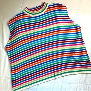 Women’s Plus Size (3XL) Sleeveless Sag Harbor Multi-color Knit top